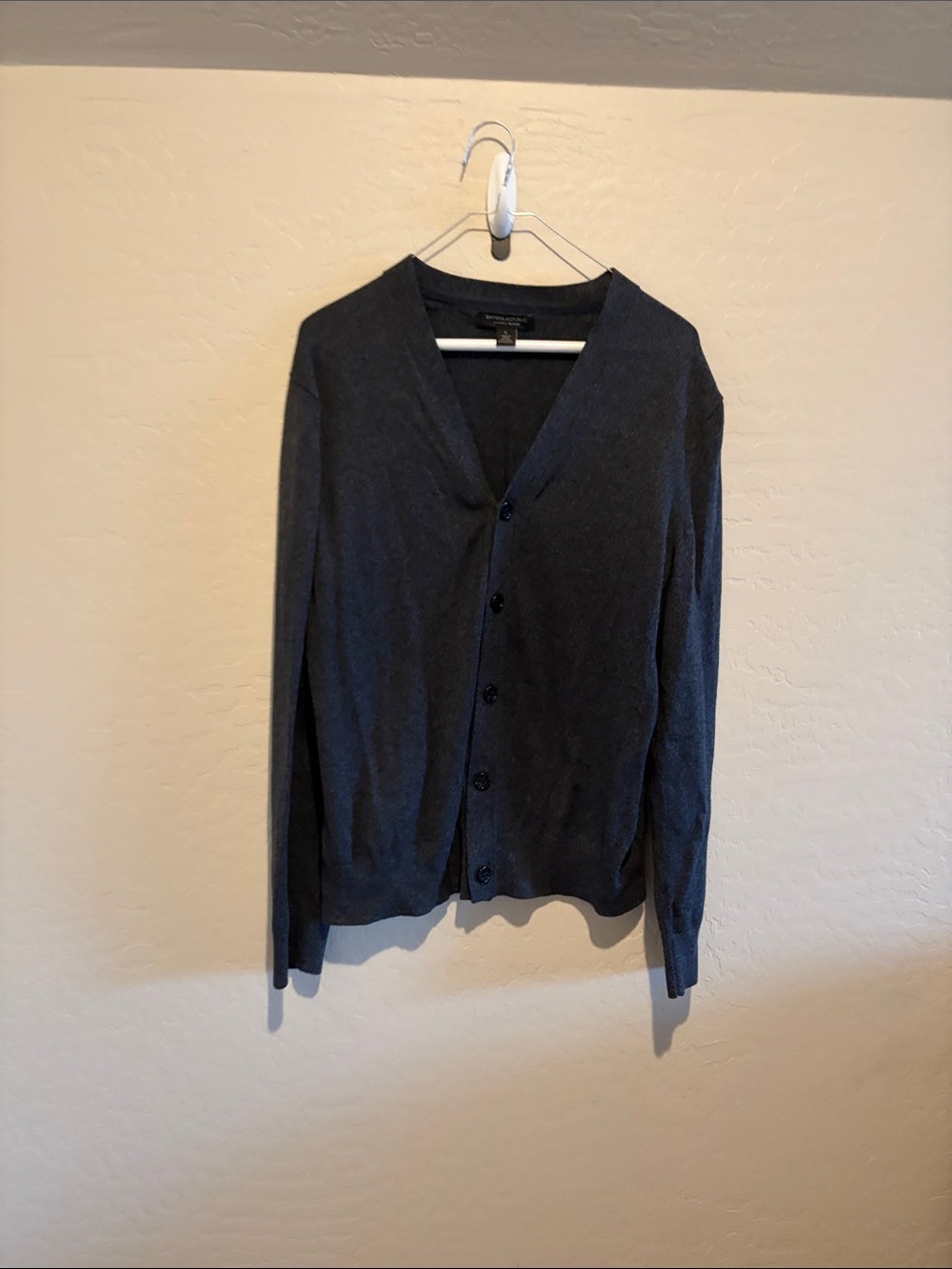 Banana Republic Gray Luxury Blend V-Neck Cardigan